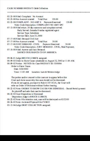 Sample Extended Case History 2